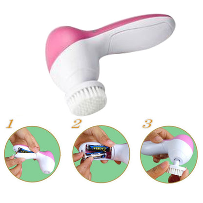 Electric 5 in 1 Electric Facial Cleaner Brush Wash