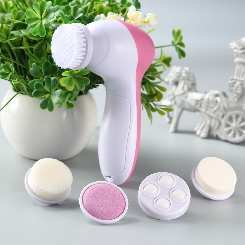 Electric 5 in 1 Electric Facial Cleaner Brush Wash